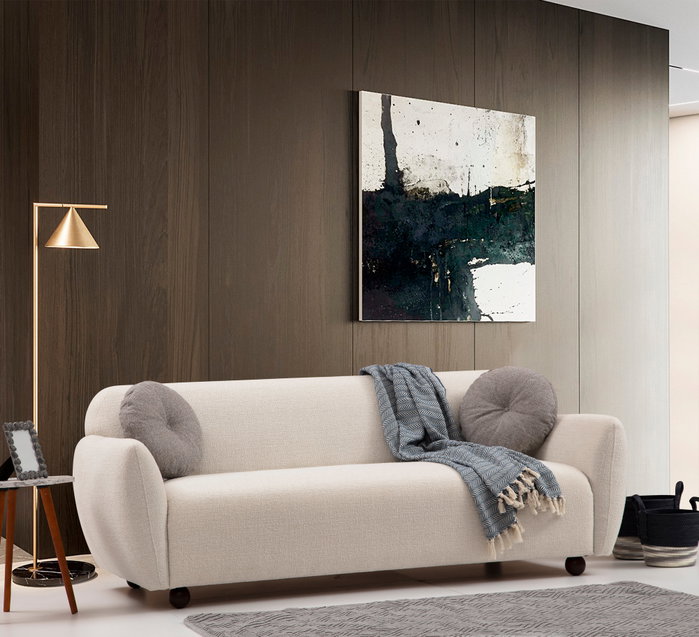 Atelier Del Sofa Eddy - Sofá de 3 plazas Crema Atelier Del Sofa Eddy - Sofá de 3 plazas Crema